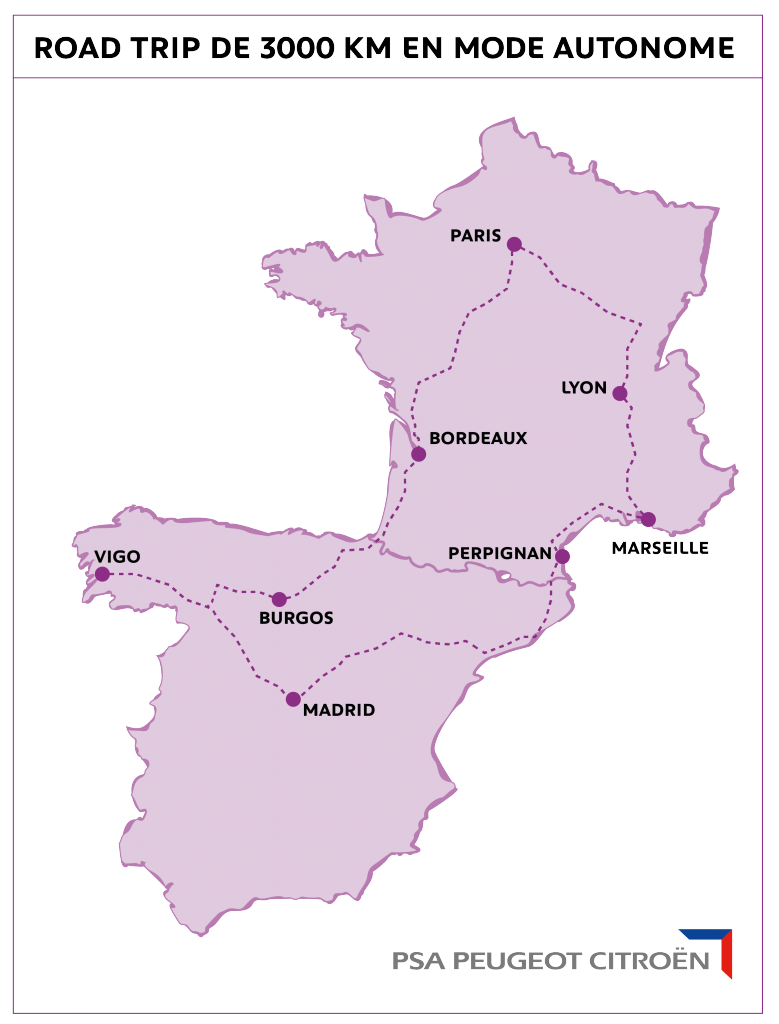 PSA Peugeot Citroën - 3000km en mode autonome