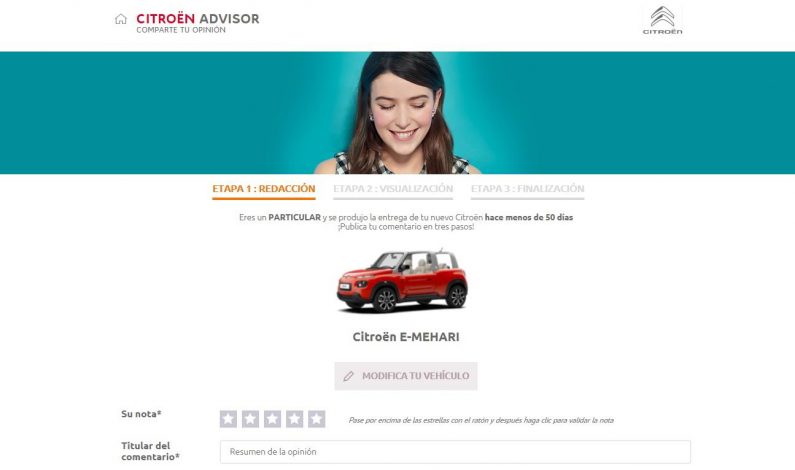 Pon nota a los Citroën en su web.