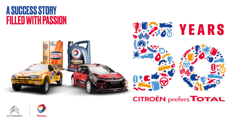 50 años de colaboración Citroën y Total.