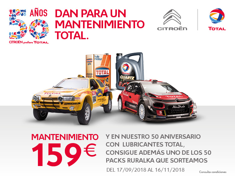 50 años de colaboración Citroën y Total.